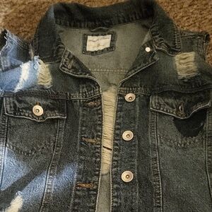 Highway Jeans Distressed Blue Jean Jacket